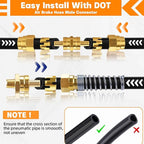 50PCS Brass DOT Air Brake Hose End Fitting Kit, Dazakoot J1402 Air Brake - Image 4