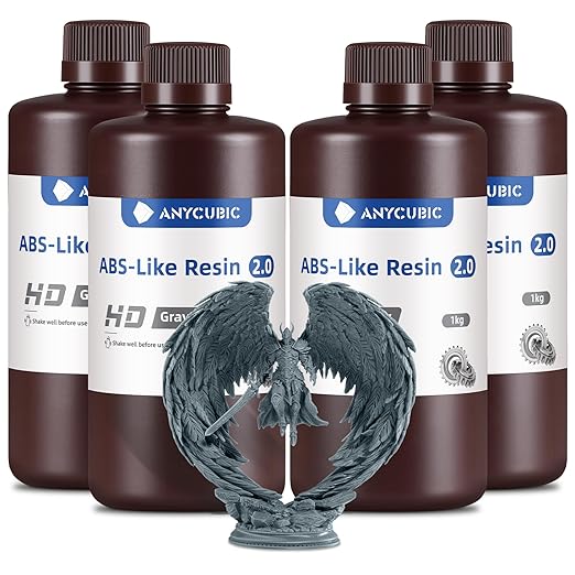 ANYCUBIC 2nd Gen Resin Technology ABS-Like Resin 2.0 Bundle, 3D Printer Resin by ANYCUBIC