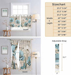 Teal Blue Tulips Living Room Curtains 84 Inch Length, Window Curtains Tab Top - Image 8