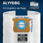 3 Pack Shop Vac 10-14 Gallon Bags. ALYYDBG Type F 90662 9066200 9066233 - Image 3