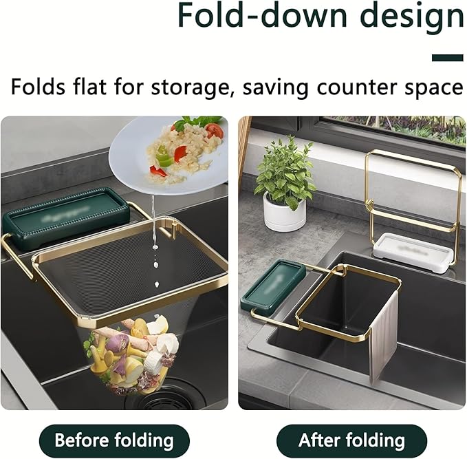 50Pcs Kitchen Residue Mesh Bag Sink Strainer Collapsible Food Catcher Square - Image 5