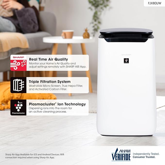 SHARP Smart Air Purifier for XL Rooms – Covers up to 2, 430 sqft in one hour - Image 4