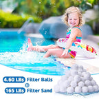 QwayHome 4.6 lbs Pool Filter Balls, Reusable Filter Sand Balls - Image 3