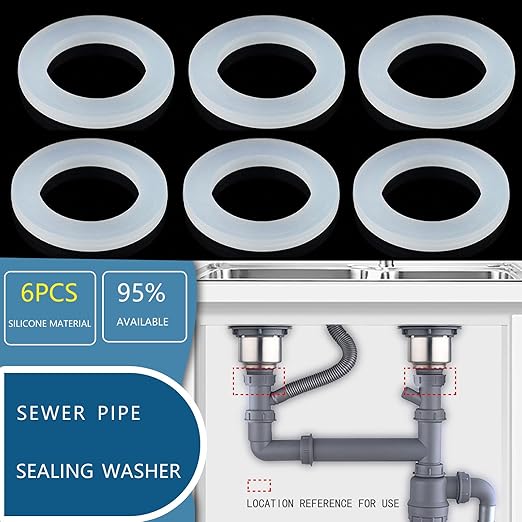6PCS 57mm Flat Silicone Sealing Gaskets - Image 3