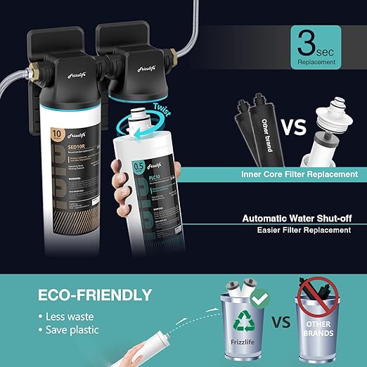 Frizzlife DW10 Under Sink Water Filter System, NSF/ANSI 53&42 Certified Elements - Image 4
