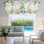 Easter Gnomes Curtain Valances for Windows, Kitchen Valance Window Treatment - Image 8