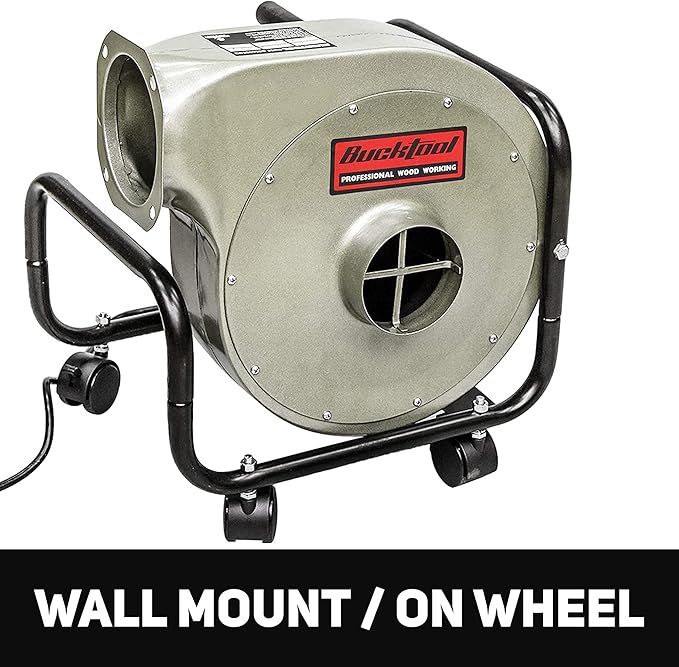 BUCKTOOL 1HP 6.5AMP Wall-mount Dust Collector - Image 8