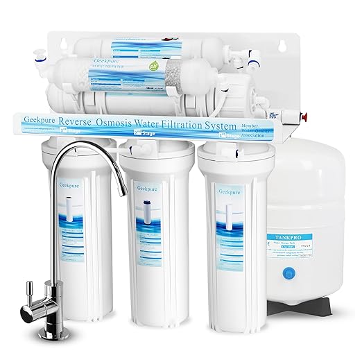 Geekpure 6-Stage Reverse Osmosis RO Drinking Water Filter System by Geekpure