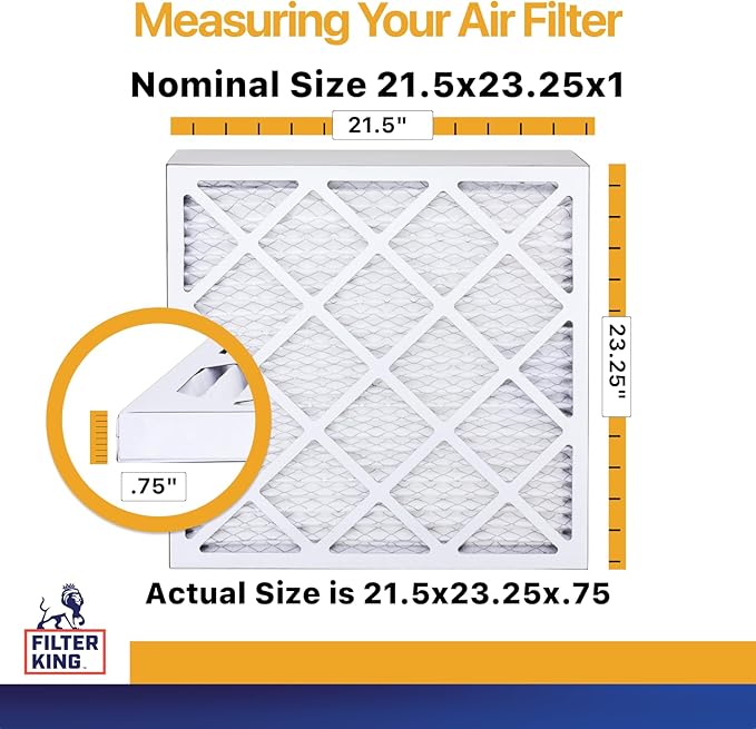 Filter King 21.5x23.25x1 Air Filter | 6-PACK | MERV 13 HVAC Pleated A/C Furnace - Image 2