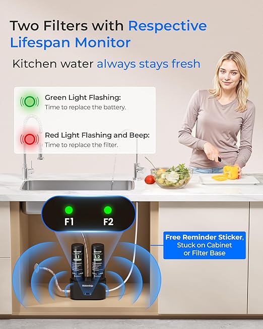 Waterdrop DLG-L Under Sink Water Filter, 2 Stage Under Sink Water Filtration - Image 5