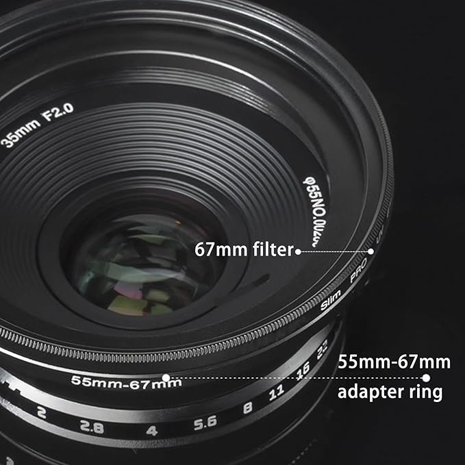 62mm Lens to 67mm Camera Lens Adapter 62mm to 67mm Step Up Ring Adapter Ring - Image 3