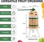 CAELUM Fruit Wine Press, 1.6 Gallon Wood Fruit and Cider Press Squeezer - Image 2