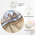 Western Horse Kitchen Curtains 45 Inch Length, Short Cafe Window Curtains Tab - Image 6