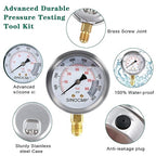 SINOCMP Hydraulic Pressure Test Kit, 3 Pressure Gauges 25Mpa/40Mpa/60Mpa 6 Test - Image 6