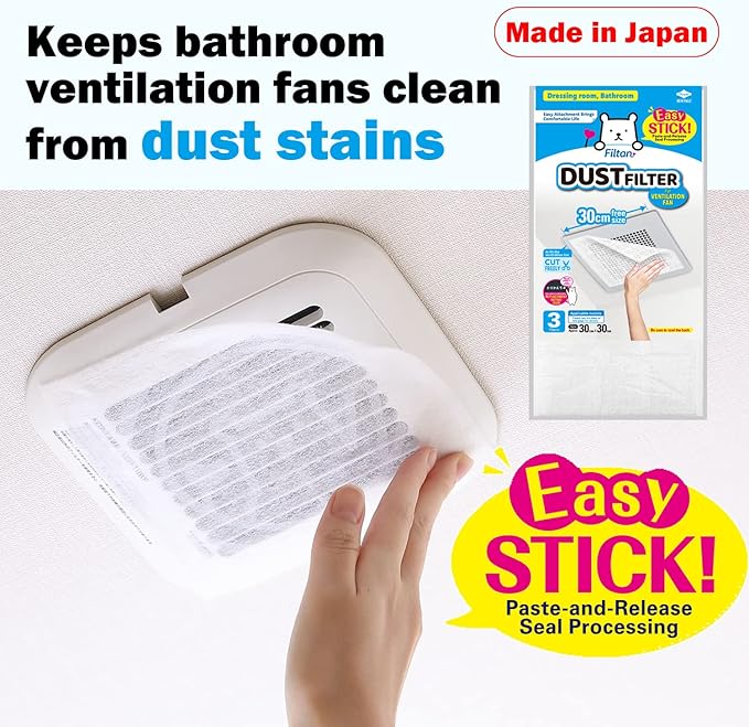 Easy Apply Dust Filter for Ventilation Fan, Peel & Stick, Self-Adhesive - Image 3