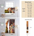Farm Pig Living Room Curtains 84 Inch Length, Window Curtains Tab Top, - Image 8