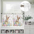 Kitchen Curtains Tiers and Valance Set of 3, Easter Light Filtering Window - Image 8