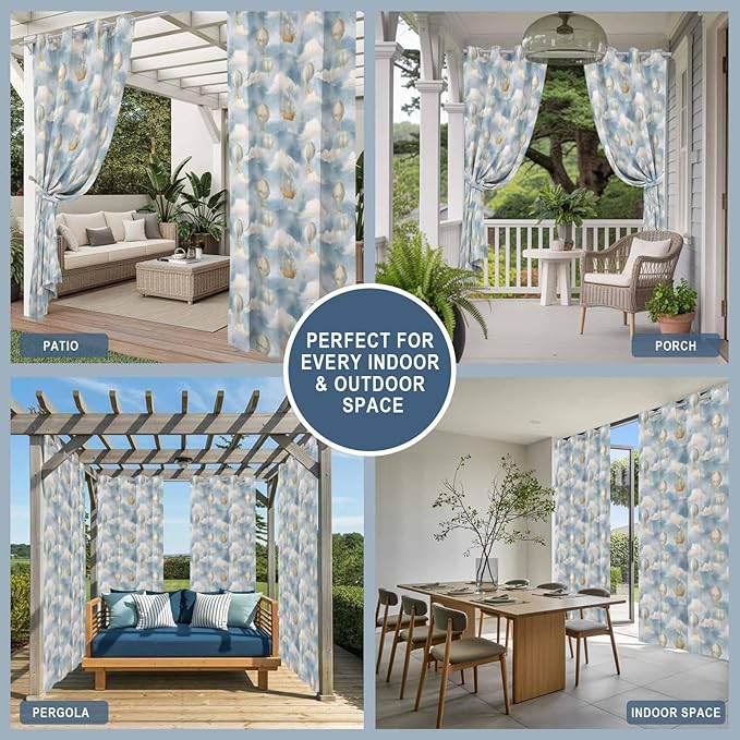 Hot Air Balloons Outdoor Curtains - Image 8