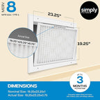 Simply 24x25x1 Air Filter, Merv 8, 6 Pack, - Image 3