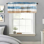 Vintage Blue Valances for Windows, 1 Panel - Image 3