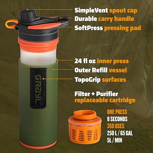 GRAYL GeoPress 24 oz Water Purifier Bottle - Image 3
