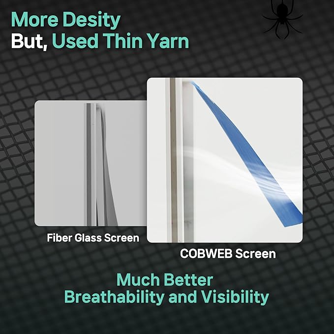 Premium Window Screen DIY KIT 39" 51" Blocks Rain, Pet Scratch, Fine Dust 99% - Image 8