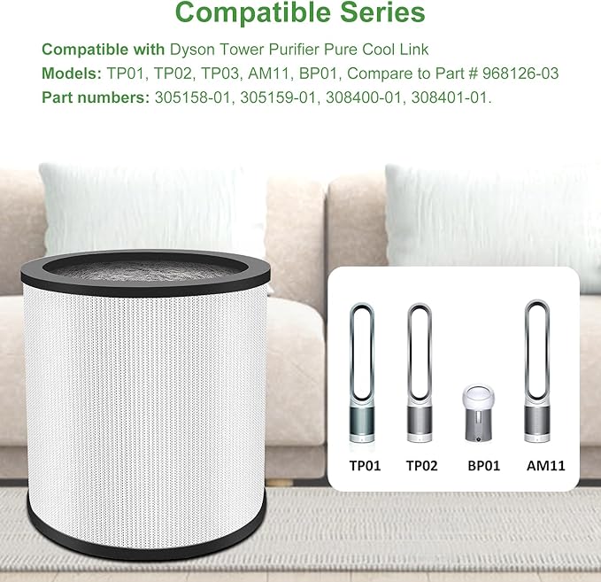 2 Pack Upgraded TP01 TP02 Replacement Filter Compatible - Image 2