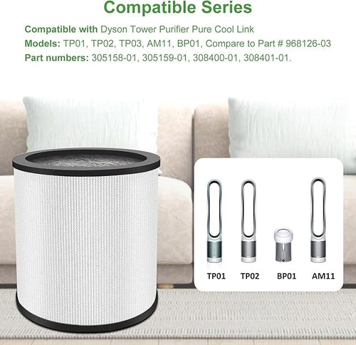 2 Pack Upgraded TP01 TP02 Replacement Filter Compatible - Image 2