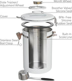 Veken Coffee Canister with Window, Airtight Stainless Steel Kitchen Food - Image 6