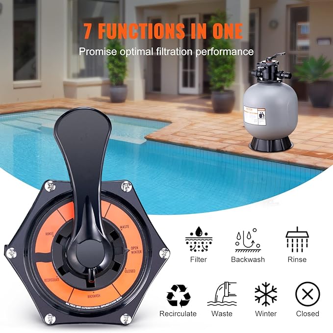 VEVOR 22 Inch Sand Filter, Above Inground Swimming Pool Sand System - Image 4