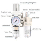 1/4 Inch NPT Compressed Air Filter Air Pressure Regulator Water-Oil Separator - Image 2