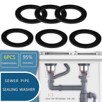 6PCS Sealing Ring for Kitchen Sink Filter, Flat Rubber Gasket for Drain Pipe - Image 3