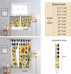 Sunflowers Bedroom Curtains 72 Inch Length, Window Curtains Tab Top - Image 8