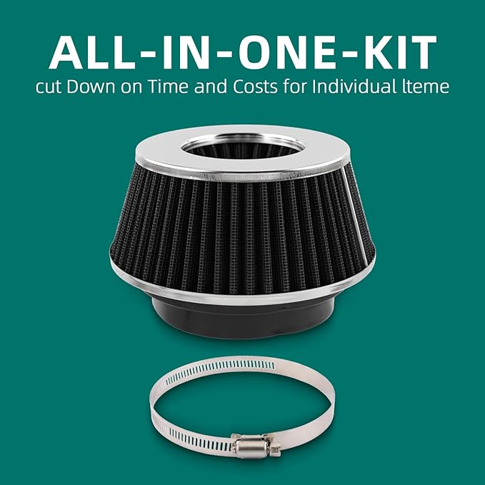 AUTOKAY Universal Clamp-On Air Filter Round Reverse Tapered Washable Filter 3 - Image 6