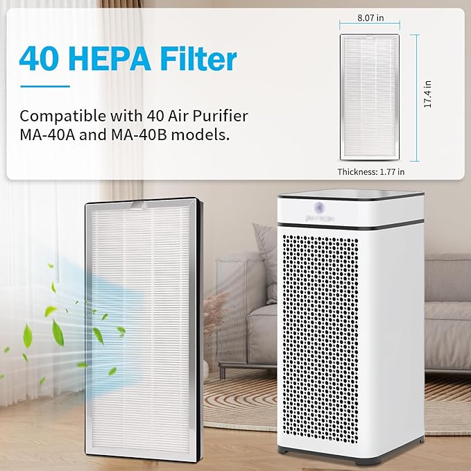 4 Pack MA-40 Replacement Filter Compatible - Image 3