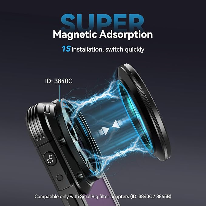 SmallRig 52mm Magnetic Variable ND Filter ND2-ND32 No X Cross HD Optical Glass - Image 4