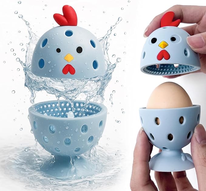 Egg Washer for Fresh Eggs, Egg Scrubber for Fresh Eggs, 2 Reusable Silicone by TheHomeChamps
