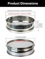 All 304 Stainless Steel 20 Mesh Test Sieve, 8 Inch/20cm Diameter, Lab Sifter & - Image 5