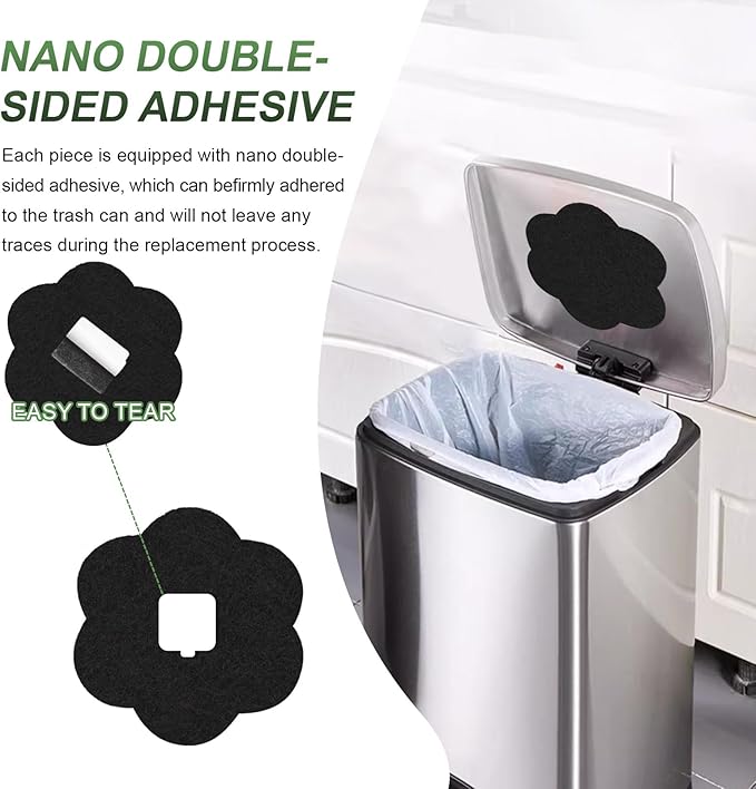 ENLOY 7.2 Inch Universal Trash Can Charcoal Filters Replacements, Absorbing - Image 4