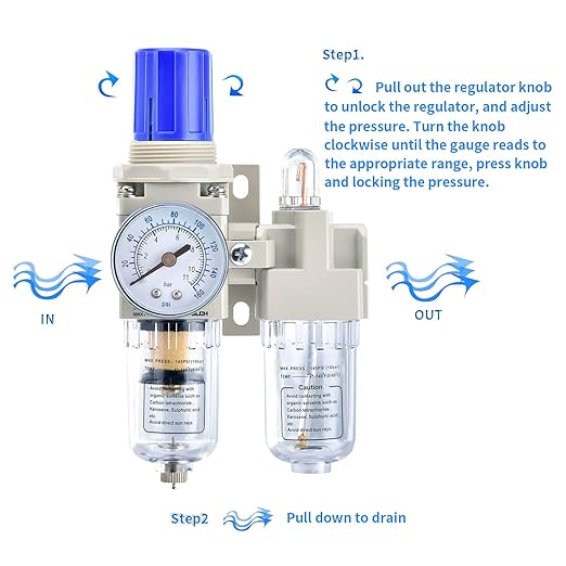 BLCH 1/4" NPT Air Compressor Water Separator - Image 4