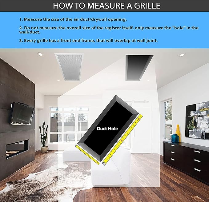 HVAC Premium 6" x 28" Cube Core Eggcrate Return Air Filter Grille - Image 5