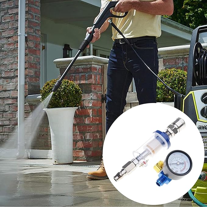 Pneumatics Tool Air Sprayer Paint Oil Water Separator Filter - Image 2