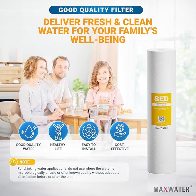 Max Water 1 Micron 20" x 4.5" Sediment Filter - Image 6