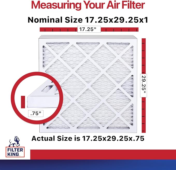Filter King 17.25x29.25x1 Air Filter | 4-PACK | MERV 11 HVAC Pleated A/C - Image 2