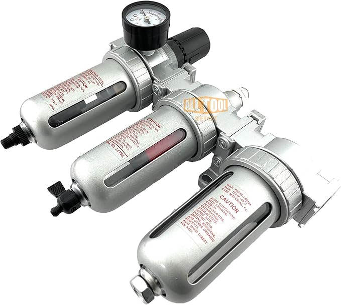 3/8" NPT MID FLOW Filter Regulator Coalescing Desiccant Dryer System - Image 3