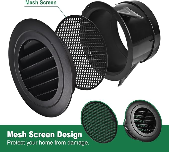 Soffit Vents 8 Inch, Round Exhaust Air Vent Cover - Image 3
