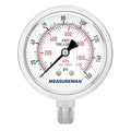 MEASUREMAN Fully Stainless Steel Hydraulic Glycerin Filled Pressure Gauge by MEASUREMAN