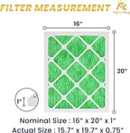 MervKing 16x20x1 Air Filter Actual Size: 15.7" x 19.7" x 0.75" MERV 13 MPR - Image 2