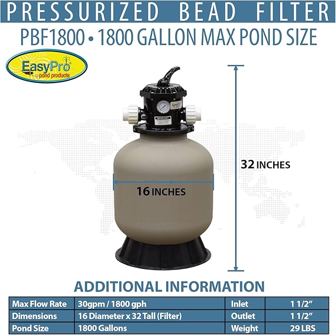 EasyPro PBF1800 Pressurized Bead Filter - Image 3