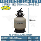 EasyPro PBF1800 Pressurized Bead Filter - Image 3